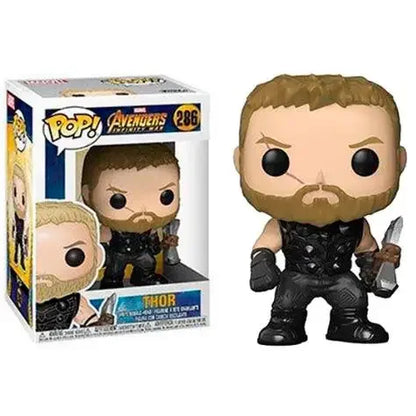 Funko POP The Avengers Tony Stark 225 Black Widow 454 Iron Man 304 Thanos Black Panther Thor Spiderman Figure Model Toy Kid Gift