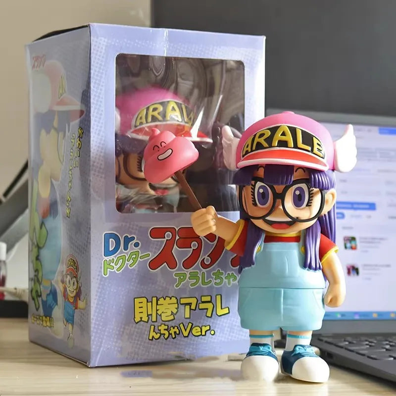 20cm Arale Dr Slump Special Edition Cartoon Stupid Superman Little Child Kawaii Statue Anime Figure Doll Decoration Kid Toy Gift