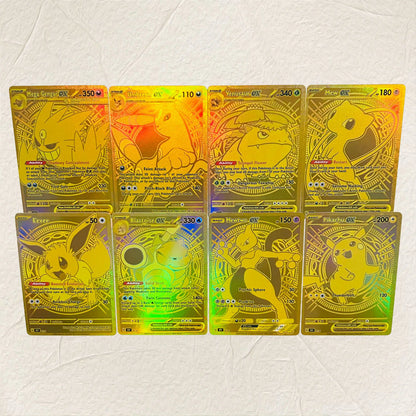 DIY Mew EX 012 Gold Foil Texture Cards English Version Collectible Grade Premium Anime Collection Cards