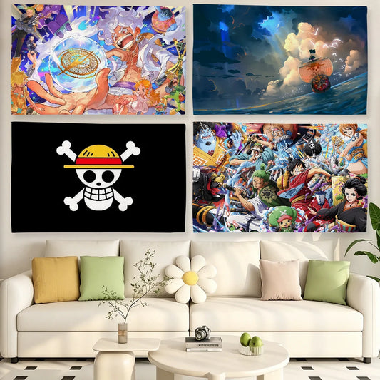 Classic Anime One P-Piece-LuffyS flag For Living Room Home Dorm Decor Wall Outdoor Camping Party Banner Gifts