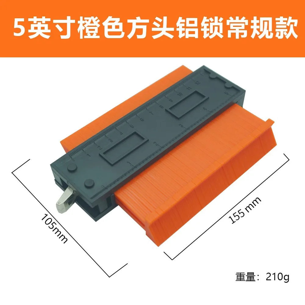 Imperial Radian Ruler, Profiling Gauge, Irregular Bend Measuring Instrument, Contour Ruler, Type Taking Device