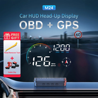 Car Head Up Display OBD2 HUD+GPS Computer Speedometer Modification Car Speed Displays System
