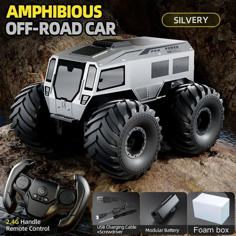 New JJRC Q210 RC Sherpa Four-Wheel Drive Large Foot Climbing All-Terrain Amphibious Vehicle Toys for Children.