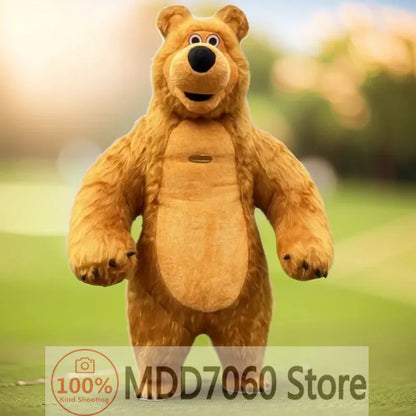 Brown Bear Inflatable Clothing Inflatable Halloween Christmas Party Role-Playing Clothing White Bear Inflatable Mascot Clothing