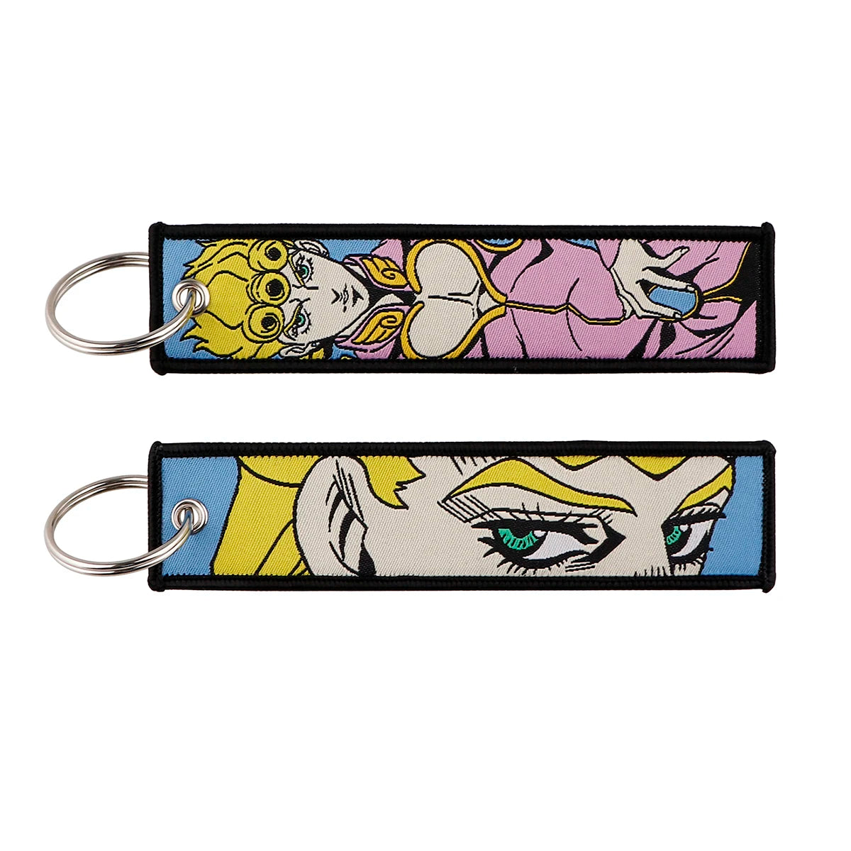Anime Key Tag Embroidery Keychain for Motorcycles Cool Key Fobs Holder Keyring Backpack Chaveiro