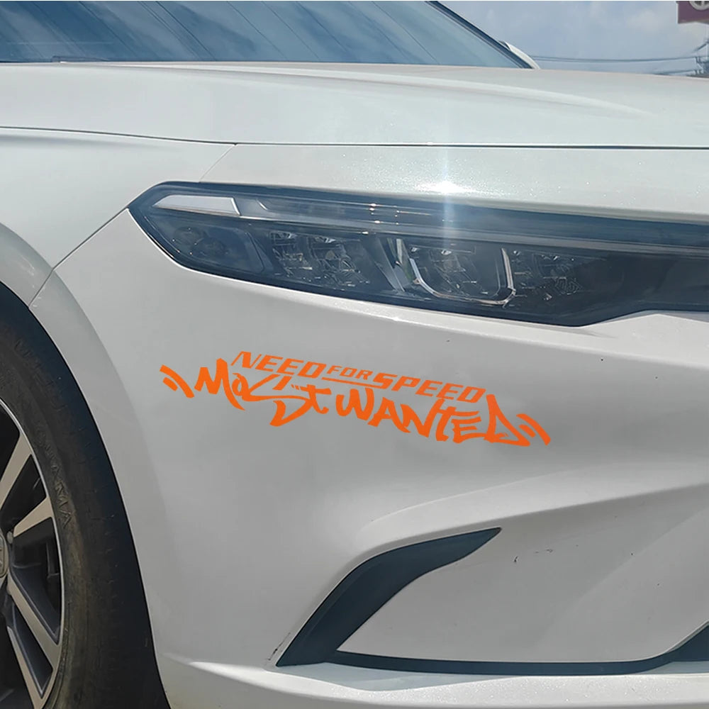 1pc Need For Speed Most Wanted Text Vinyl Sticker Waterproof Tuning Decal for Car Door Hood Window Side Body Decor