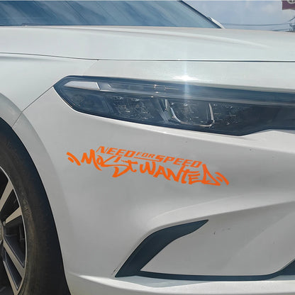1pc Need For Speed Most Wanted Text Vinyl Sticker Waterproof Tuning Decal for Car Door Hood Window Side Body Decor