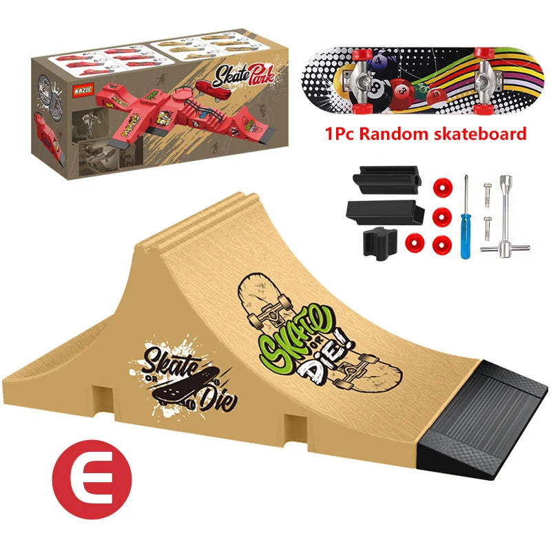 Finger Skateboard Children Toys Finger Sports Field Training Props Park Ramp Railings Slope Model Finger Skateboard Games