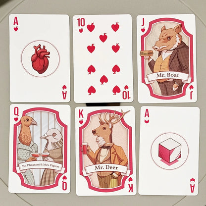 Rusty Lake Playing Cards - 54 Pcs Poker Cards Featuring Mr. Crow, Mr. Owl & Cube Escape Characters 9*6cm on Embossed Cardstock