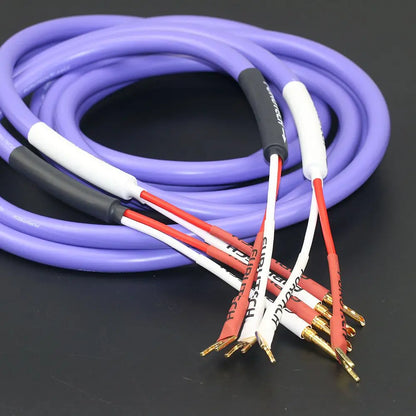Original Japanese FURUTECH FS - α 36 Alpha OCC HiFi amplifier speaker speaker cable banana to Y plug main speaker cable