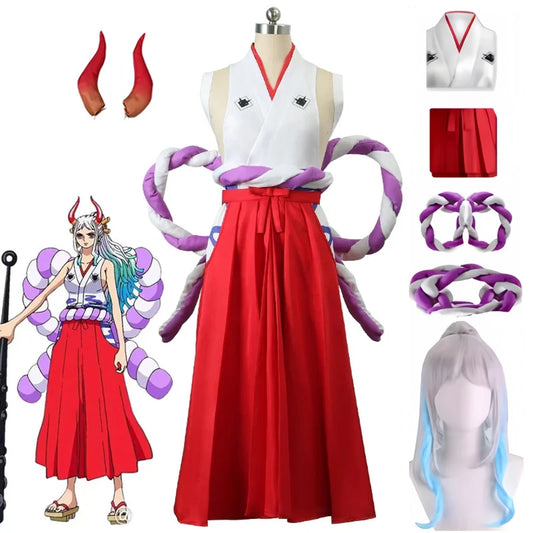 Anime OnePiece Vest and Pants Cosplay Costume Yamato Nico Robin Adult Outfits Halloween Carnival Party Womens Uniform Suit