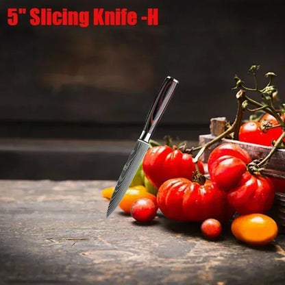 Damascus Kitchen Knives Professional Chef Knife Japanese Santoku Slicing Knife Stainless Steel Boning Knife Butcher Knife