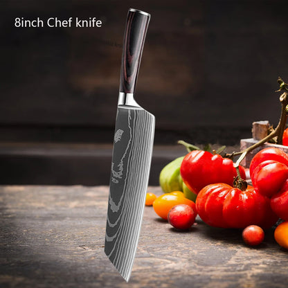 Damascus Kitchen Knives Professional Chef Knife Japanese Santoku Slicing Knife Stainless Steel Boning Knife Butcher Knife