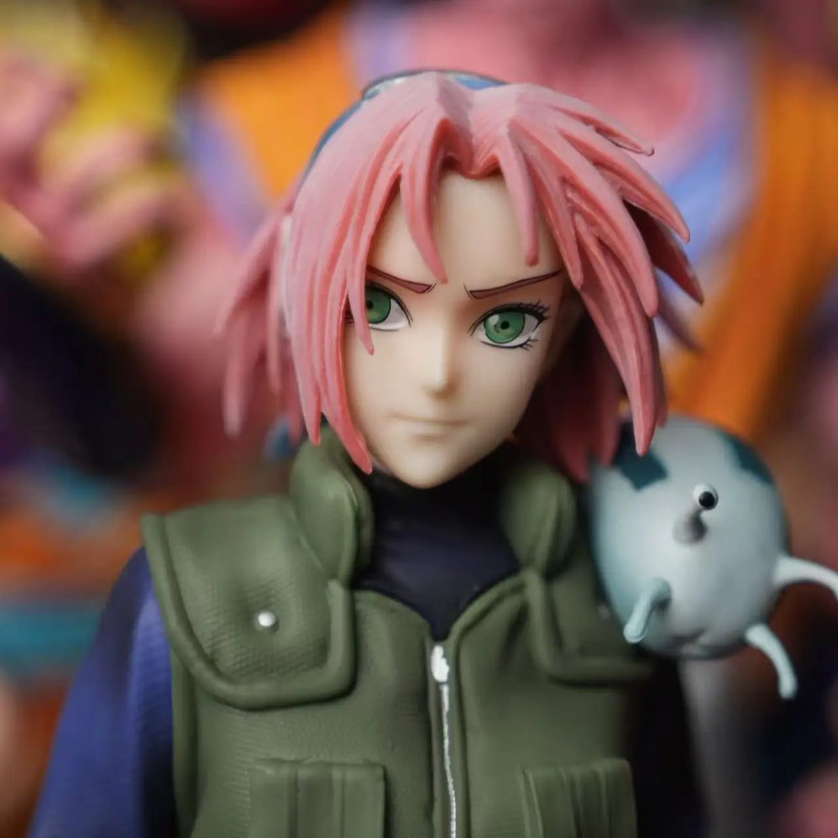 【C4 STUDIO】25.5cm/10.04 Inch Haruno Sakura Dual-Head GK Figure Standing Statue Collectible Model Toy Gift