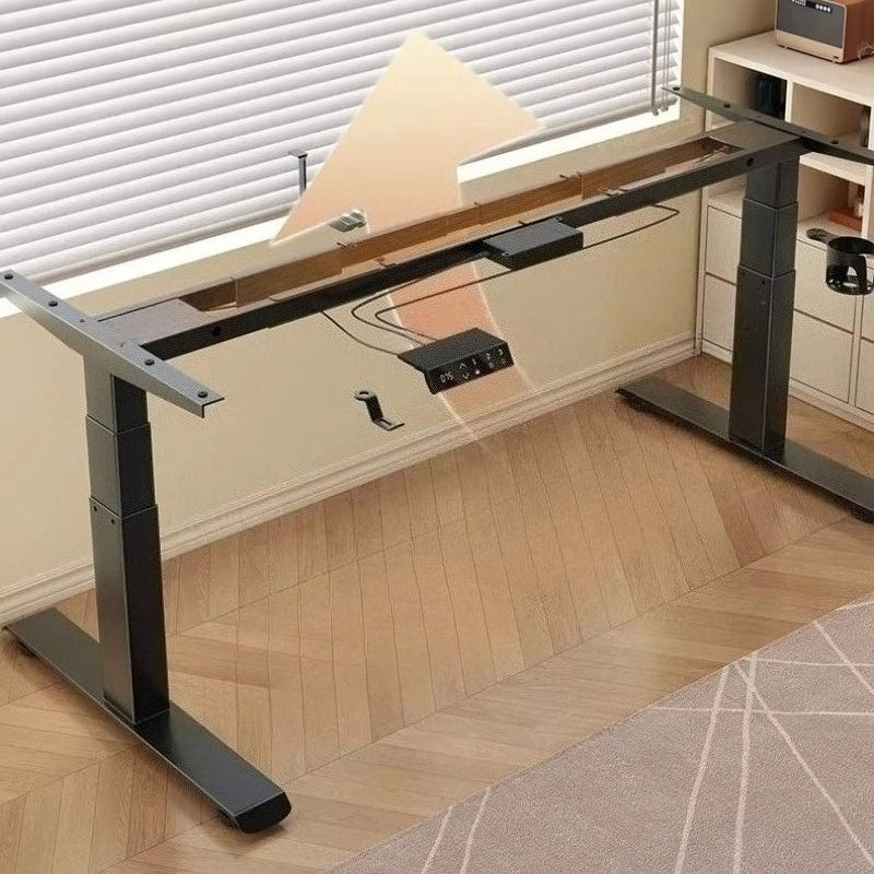 Solid wood electric lifting table with drawers computer table home gaming desk table workbench office desks and workstations