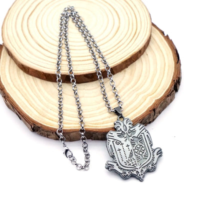 5cm/1.96in Monster Hunter Peripheral Keychain World Hunter Guild Logo Greatsword Bow Taijutsu Sword Exterminating Dragon Pendant