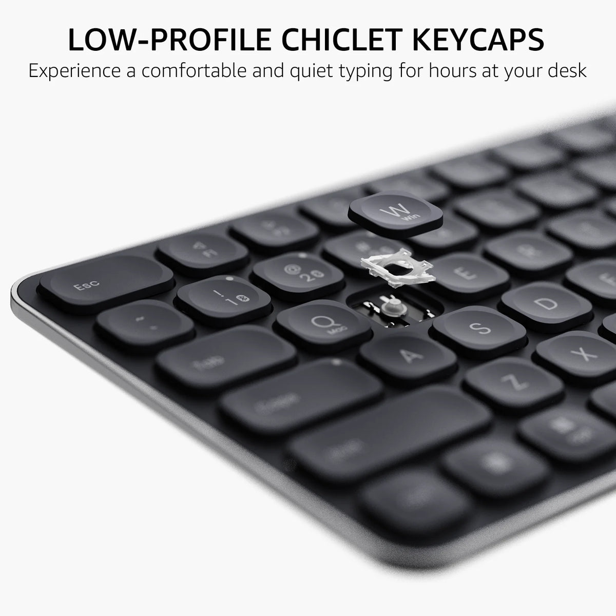 Rapoo Multi-mode Wireless Keyboard and Mouse Combo Extremely Thin English/Portuguese Keyboard Layout Easy-Connect Up to 4 Device