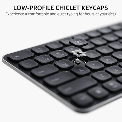Rapoo Multi-mode Wireless Keyboard and Mouse Combo Extremely Thin English/Portuguese Keyboard Layout Easy-Connect Up to 4 Device