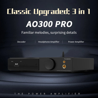 SMSL AO300 PRO Power Amplifier Headphone AMP Decoder MA5332MS MQA-CD Audio DAC XMOS XU-316 2.1 HIFI CS43131 Earphone Amplifier