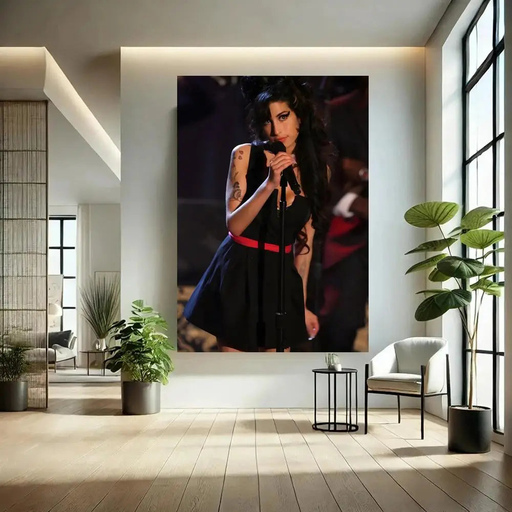 Singer Amy Winehouse Poster Classic poster and wall art prints are suitable for living rooms, bedrooms,and home