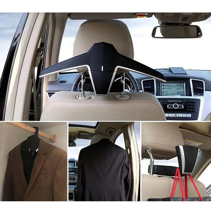 Multifunctional Car Seat Hook Hanger Headrest Coat Hanger High Capacity Clothes Suits Holder 20kg Load Car Clothes Hanger