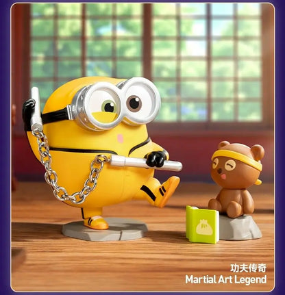 Original POP MART Minions Bedtime Stories By Bob And Tim Series Blind Box Anime Figure Mystery Box Desktop Toy Surprise Fan Gift