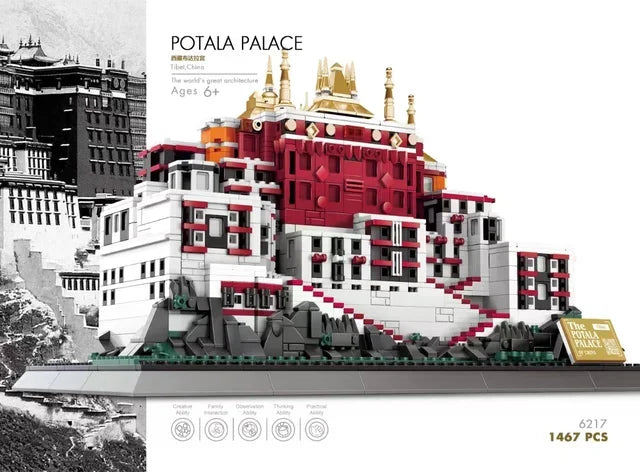 MOC World Famous Architecture Edifice Opera House Building Blocks Villa Savoye Bridge Tower Toy Children Birthday Christmas Gift