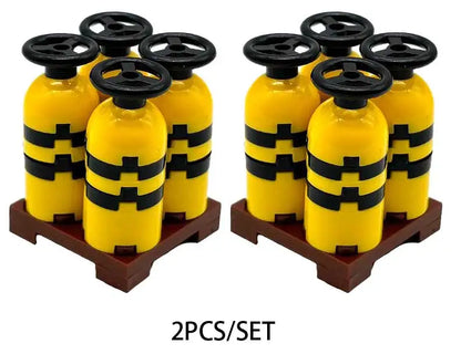 MOC Fuel Gas Tank Building Blocks Kit Wine Barrels Goods Container Forklift Bricks Toys Boys Gift