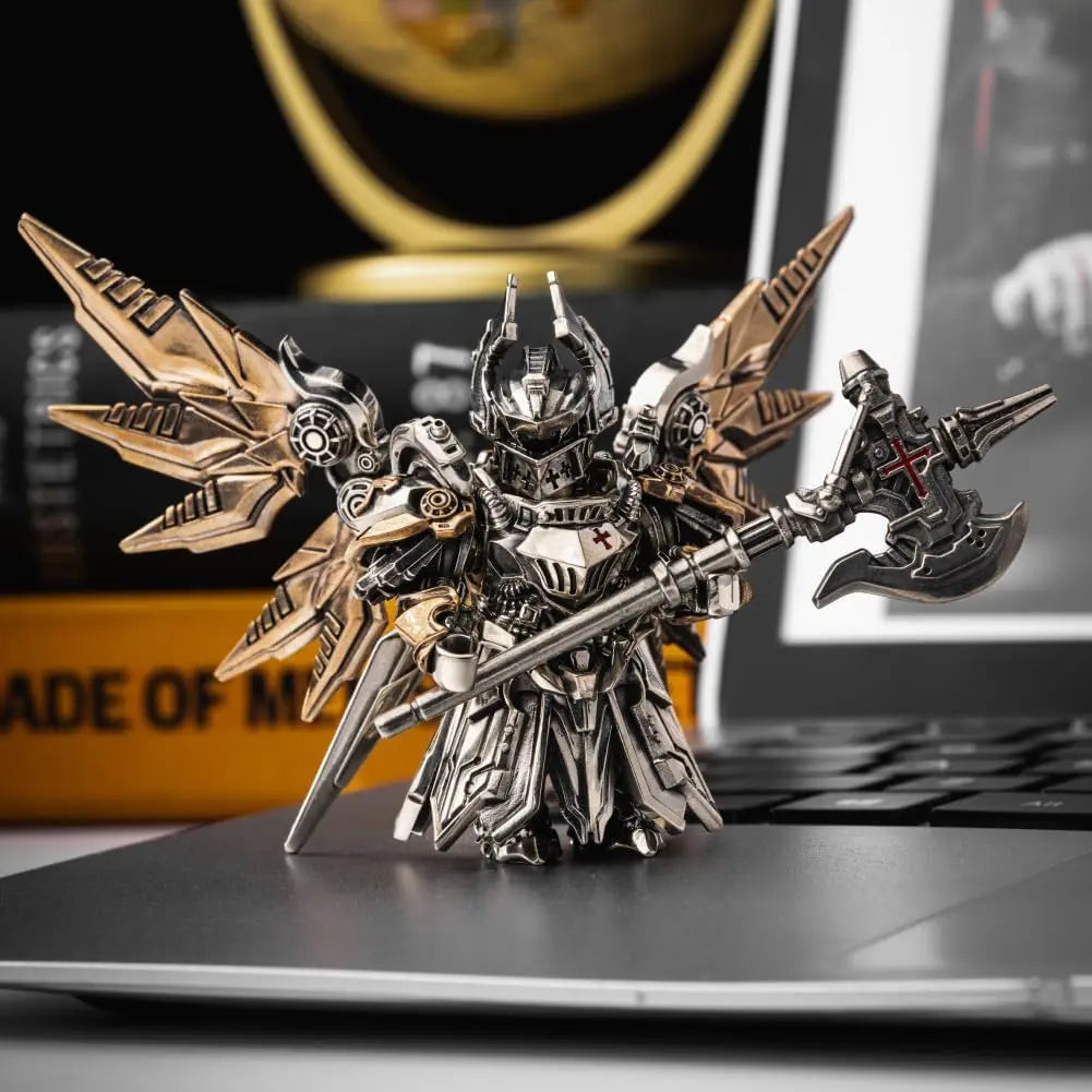 Black Knight Paladin Adjudicator Crusaders Magnetic Detachable Metal Figurine Desktop Decoration Copper Handle Figurine Cultural