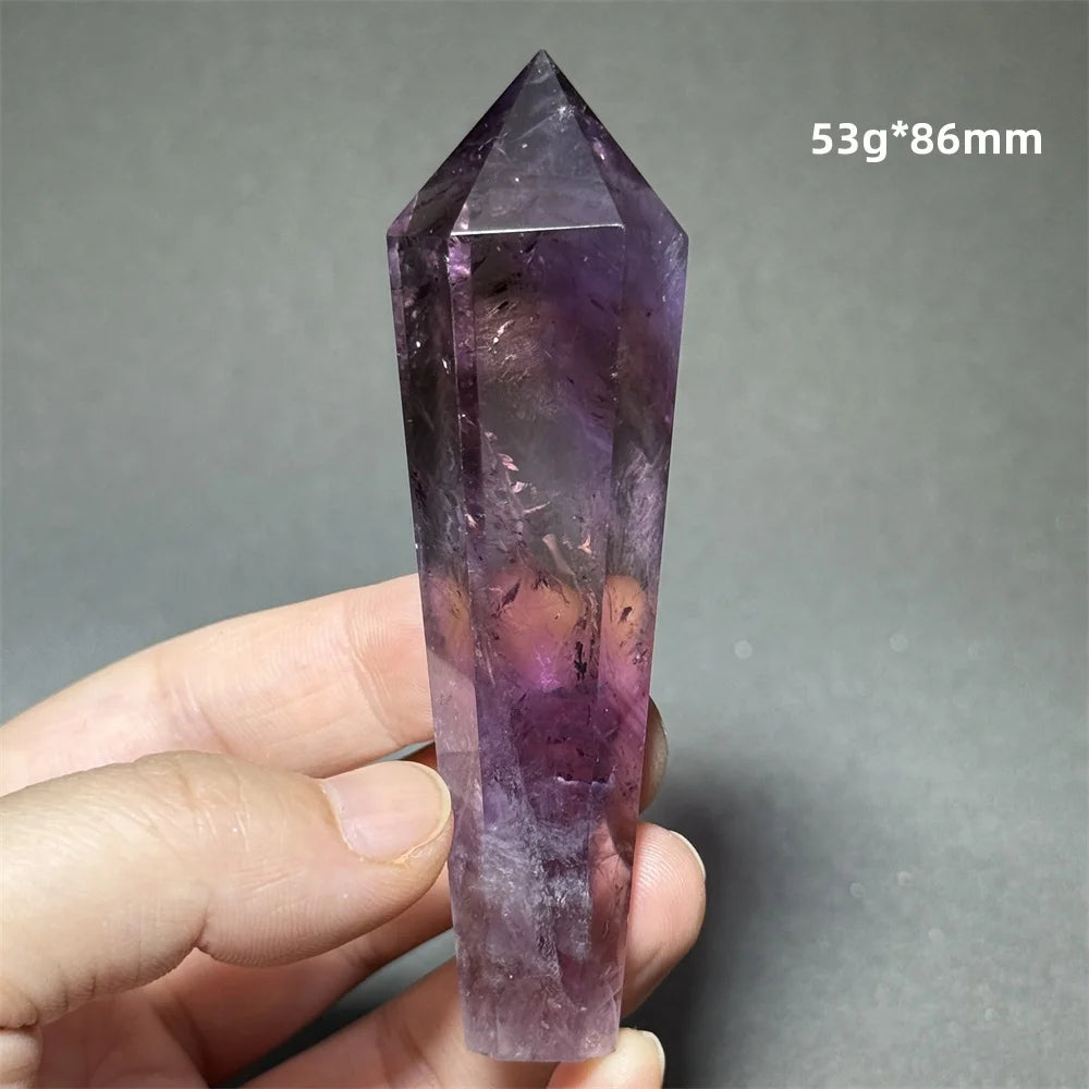 Amethyst Scepter Natural Mineral Quartz Gem Aura Spiritual Meditation Treatment Energy Home Garden Feng Shui Decoration