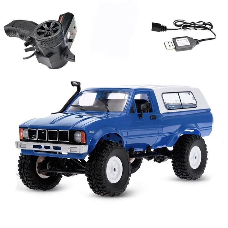 1:16 WPL-C24 RC Off-Road Climbing Truck 4WD All Terrain Remote Control Pickup Car High Torque Motor Electric Hobby Toy Boy Gifts