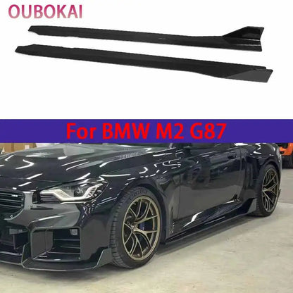 For BMW M2 G87 2022+ Carbon Fiber Side Skirt Side bumper Splitters Side skirts Cupwings Apron Side panel AD Car auto parts