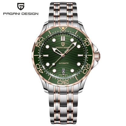 2025 New PAGANI DESIGN Diving Mens Watches Gold Luxury Automatic Watch For Men Mechanical Wristwatches AR Sapphire Ceramic Bezel