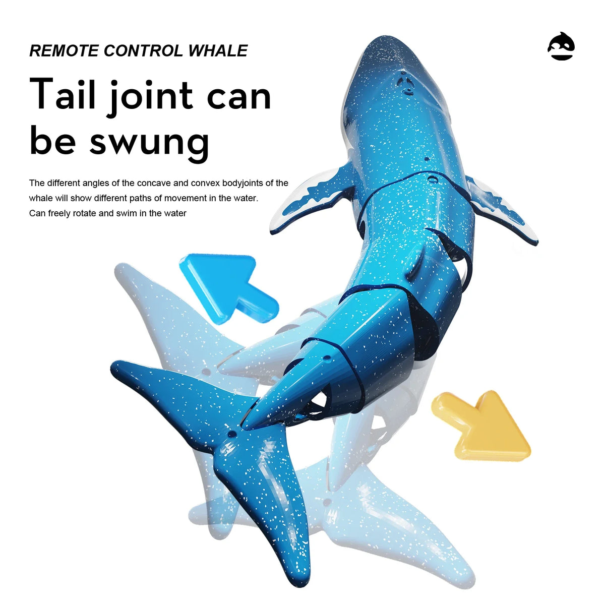 RC Shark 2.4G Remote-Controlled Submersible Simulated Whale Underwater Waterproof Toy Children Toys for Boys Kids Birthday Gifts