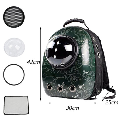 Outdoor Travel Puppy Cat Backpack Carrier Bag Breathable Pet Space Capsule Mascotas Supplies for Cats Goats Transporter Dla Kota