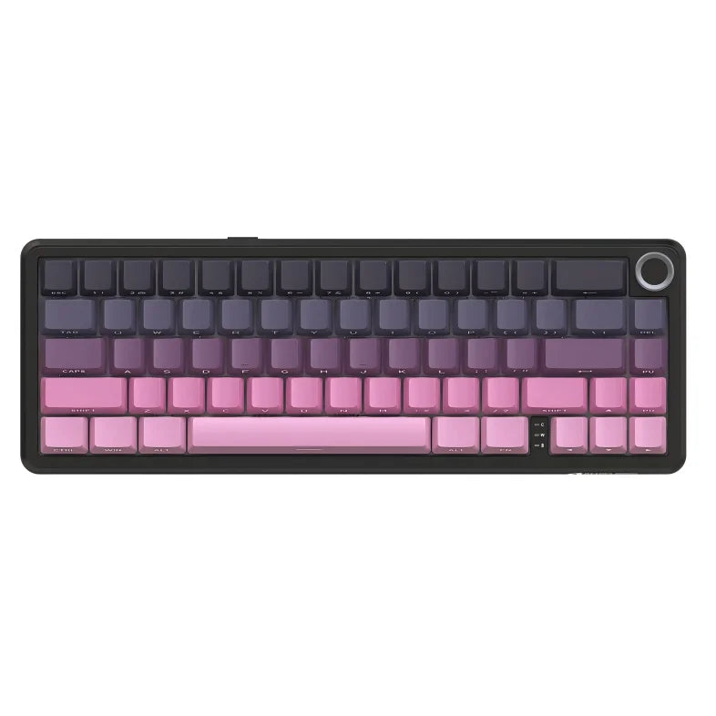 Attack Shark X66 Gasket Wireless Mechanical Gaming Keyboard with Volume Knob RGB Backlit Side Printed PBT Keycaps