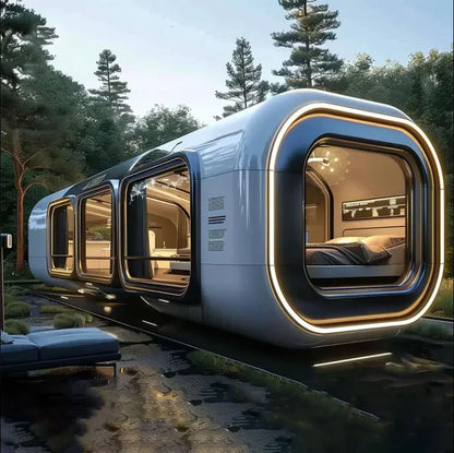 Intelligent Luxury Space Cabin Mobile Capsule Homes Modern Prefab House Space Capsule Hotel