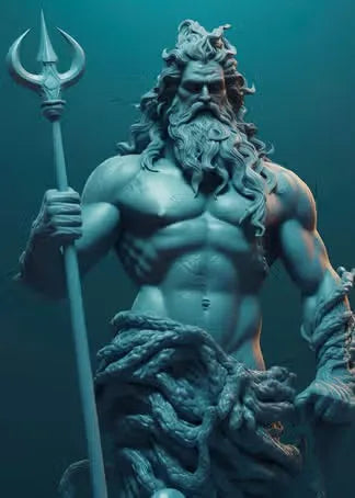 Zeus Sculpture Poster Black and White Greek God Abstract Prints Greek Mythology Canvas Painting Home Living Room Wall Decoration