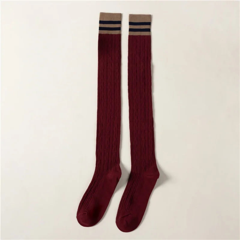 1 3 5 Pairs of Cozy Thermal Over the Knee Knit Socks for Women Warm and Stylish Winter Socks with Thickened Material