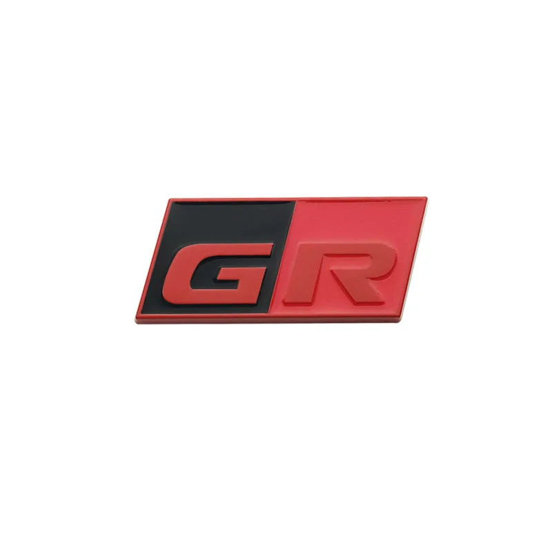 Metal GR SPORT GR MN Racing Car Badge Emblem Decoration Sticker For Toyota Vitz Prius PHV HARRIER MARK X Voxy Noah
