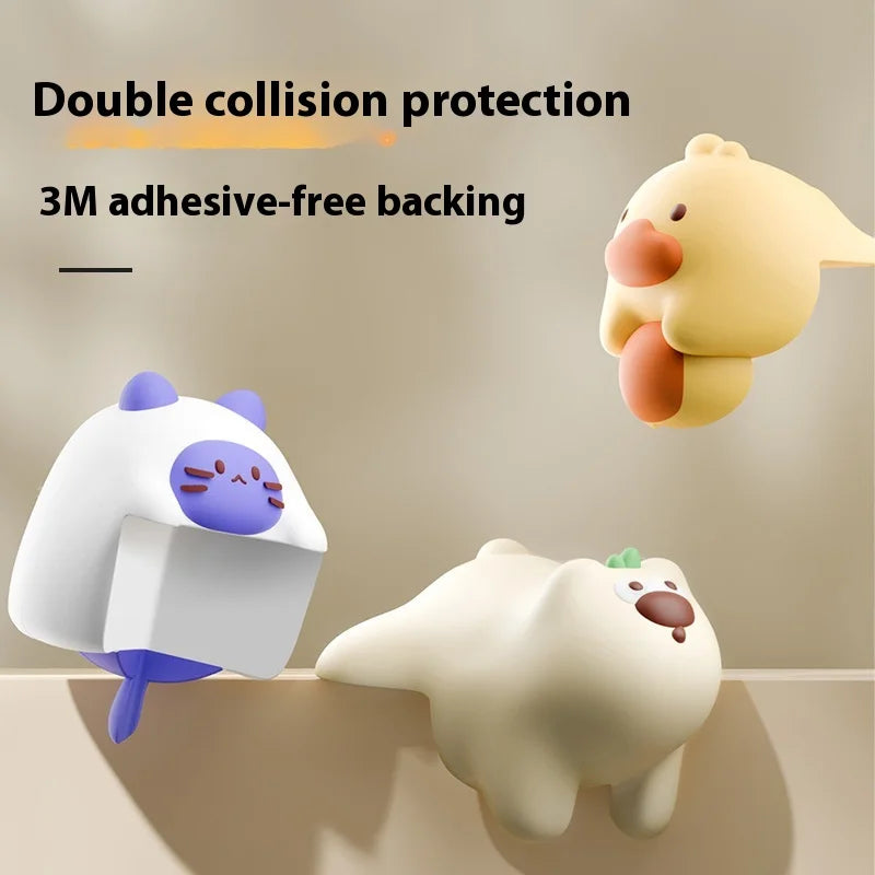 Baby table soft corner anti-collision sticker silicone window table hemming cartoon soft right angle protective cover