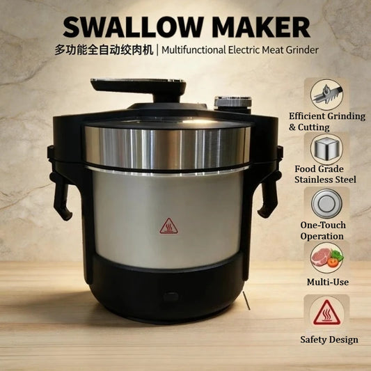 6L Automatic Electric Meat Grinder, Food Grade Stainless Steel One-Touch Meat Mincer for Home Kitchen