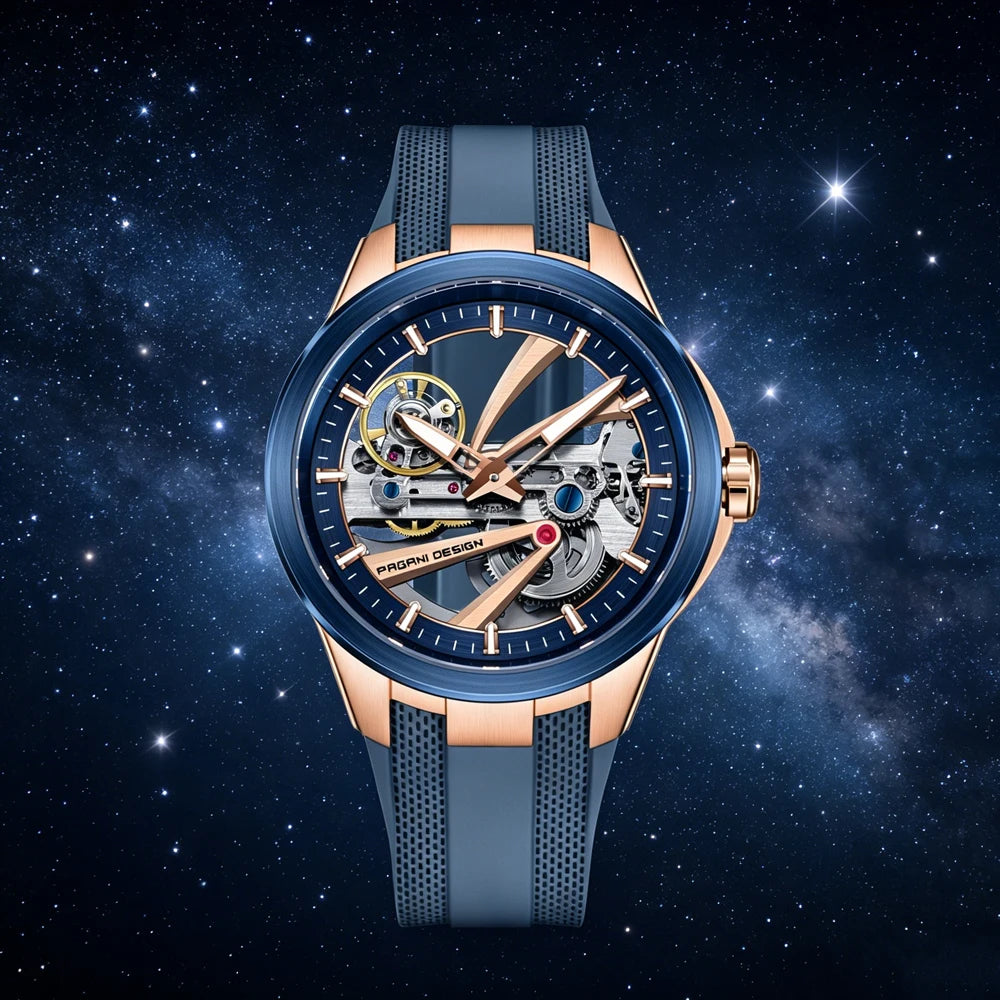 PAGANI DESIGN Hollow Men's Watches 2026 Luxury Tourbillon Mechanical Automatic Watch Men AR Sapphire Waterproof Luminous Clock