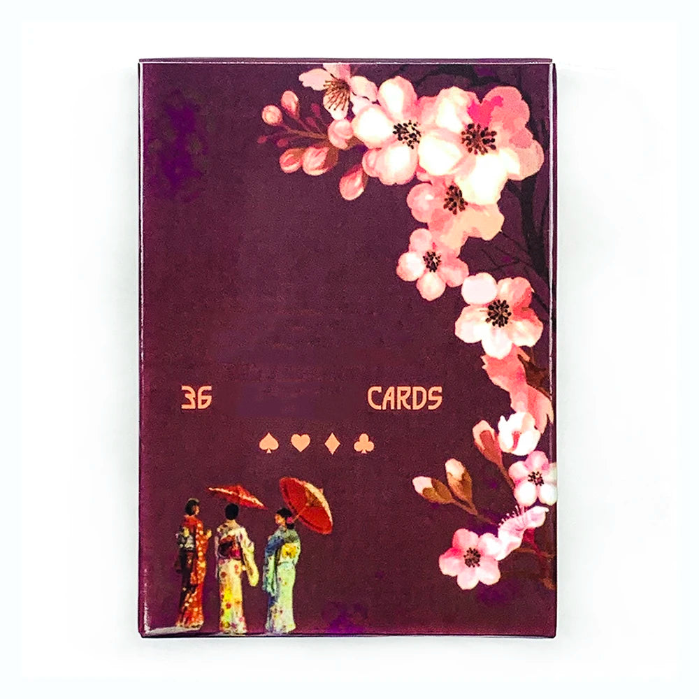 Oracle Cards Board Game 36 Cards Cherry Blossoms , Stylish & Compact, Includes Guidebook, Ideal For Divination & Party Games