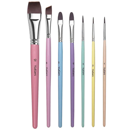 10Pcs Face Brush ，3pcs Finger Sponge Case Daubers Foam and 6pcs Paint Sponges for Oil Acrylics Watercolor Rock Canvas Painting