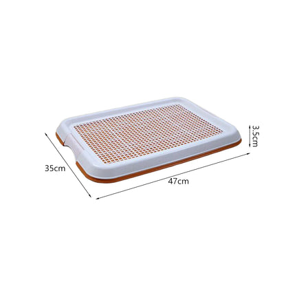 Dog Toilet Anti Slip Removable Mesh Potty Training Tray Puppy Pee Pad Holder for Small Dog Cat Pet Cleaning Supplies 47x35x3.5cm