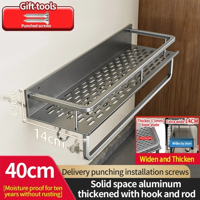 Kitchen Multifunctional Seasoning Storage Rack Wall Mounted Household Bathroom Wall Storage Rack