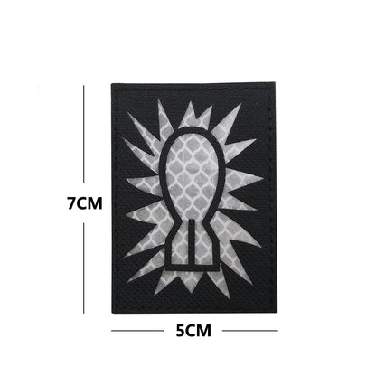 Outdoor Bag Accessories EOD English Pattern Embroidery + Reflective PVC Armband Morale Backpack Hook and Loop Patch