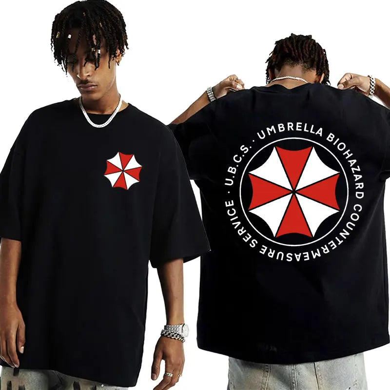 Umbrella Corporatio Logo Graphic T Shirt Resident Evil Clothing Tee Shirt Men's Y2k Harajuku Oversized Summer T-shirt Streetwear