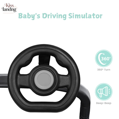Stroller Steering Wheel Toy | 360° Rotatable Interactive Car Driving Toy for Toddlers, Fits Most Strollers